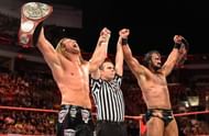 Show off the tag team titles